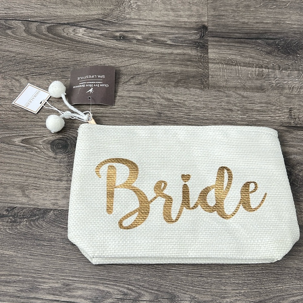 Bride zip pouch - Ivory by SHIRLEAH- NEW